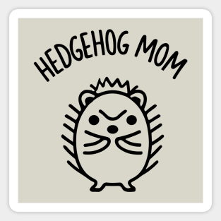 Cute Hedgehog Mom Line Art Magnet